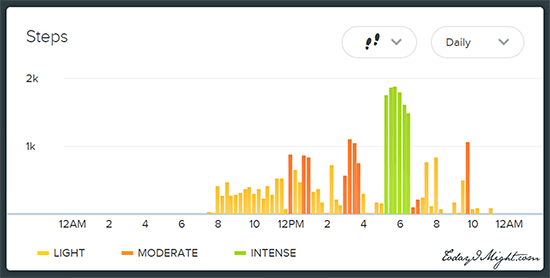 todayimight.com | Achieving 30,000 Steps | Step Graph