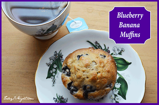 todayimight.com | Blueberry Banana Muffins