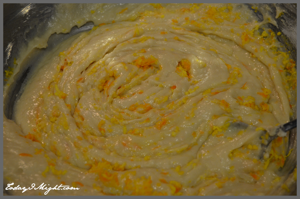 todayimight.com | Folding Orange Zest in Doughnut Batter