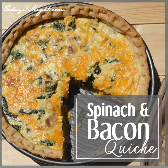 todayimight.com | Spinach and Bacon Quiche Title
